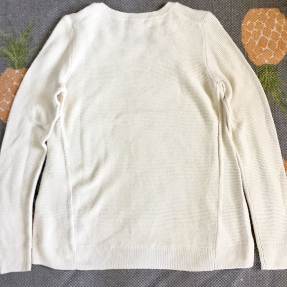 Madewell Cream Scoop Neck Long Sleeve Sweater Sz S - Picture 4 of 8